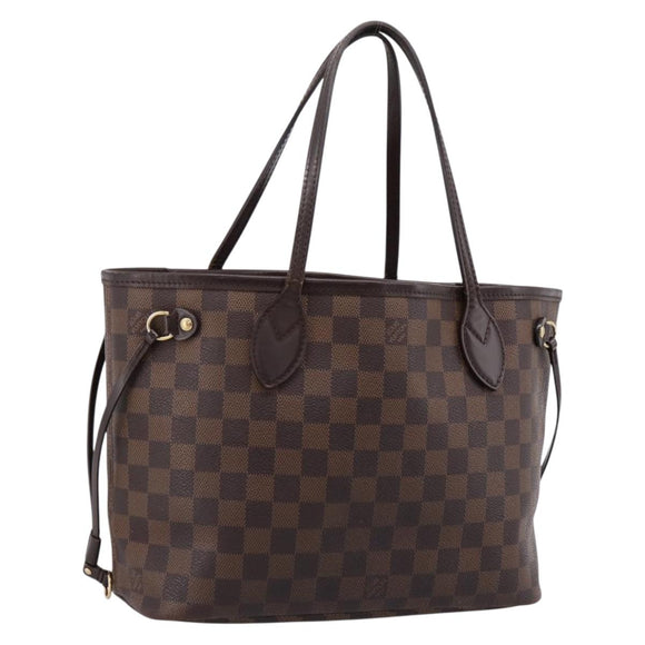LOUIS VUITTON Damier Ebene Neverfull PM Tote Bag N51109 LV Auth 197447
