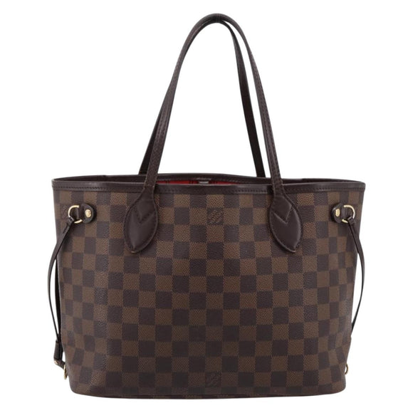 LOUIS VUITTON Damier Ebene Neverfull PM Tote Bag N51109 LV Auth 197447