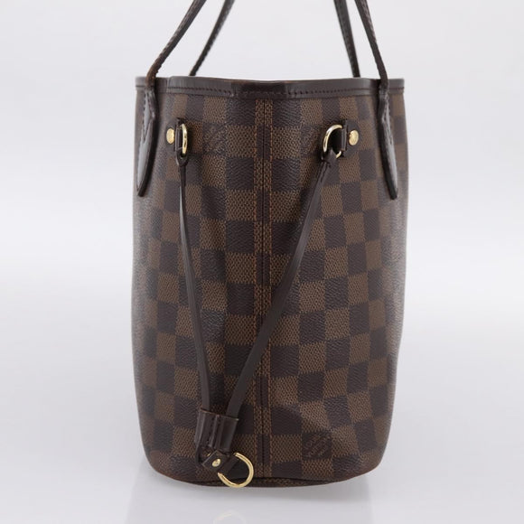 LOUIS VUITTON Damier Ebene Neverfull PM Tote Bag N51109 LV Auth 197447