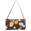Miu Miu Shoulder Bag Canvas Brown Gold Auth 197448A-2