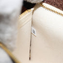 Miu Miu Shoulder Bag Canvas Brown Gold Auth 197448A-24