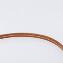 Miu Miu Shoulder Bag Canvas Brown Gold Auth 197448A-9