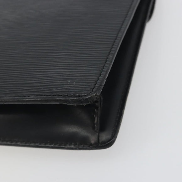 LOUIS VUITTON Epi Serie Dragonne Clutch Bag Black Noir M52612 LV Auth 197453