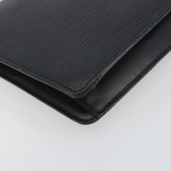 LOUIS VUITTON Epi Serie Dragonne Clutch Bag Black Noir M52612 LV Auth 197453