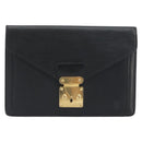 LOUIS VUITTON Epi Serie Dragonne Clutch Bag Black Noir M52612 LV Auth 197453-13