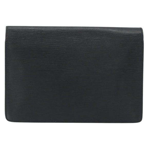 LOUIS VUITTON Epi Serie Dragonne Clutch Bag Black Noir M52612 LV Auth 197453