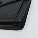 LOUIS VUITTON Epi Serie Dragonne Clutch Bag Black Noir M52612 LV Auth 197453-14
