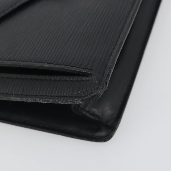 LOUIS VUITTON Epi Serie Dragonne Clutch Bag Black Noir M52612 LV Auth 197453