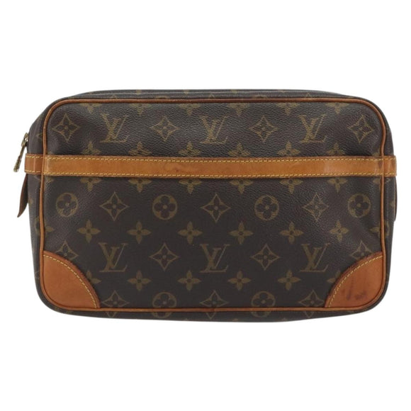 LOUIS VUITTON Monogram Compiegne 28 Clutch Bag M51845 LV Auth 197454