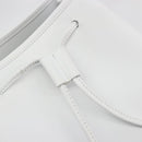 Salvatore Ferragamo Backpack Leather White Gold Auth 197455-15
