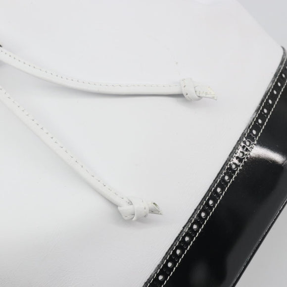 Salvatore Ferragamo Backpack Leather White Gold Auth 197455