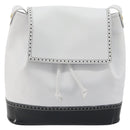 Salvatore Ferragamo Backpack Leather White Gold Auth 197455-2