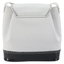 Salvatore Ferragamo Backpack Leather White Gold Auth 197455-3