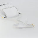 Salvatore Ferragamo Backpack Leather White Gold Auth 197455-7