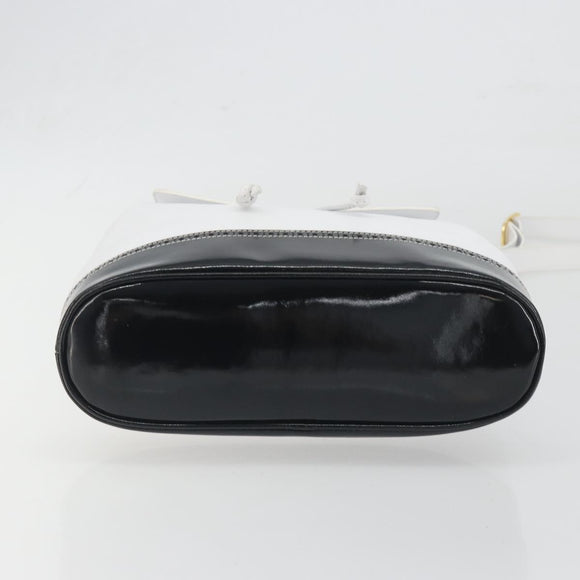 Salvatore Ferragamo Backpack Leather White Gold Auth 197455