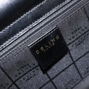 CELINE Hand Bag Leather 2way Black Gold Auth 197456A-19