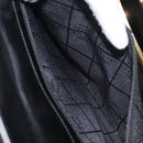 CELINE Hand Bag Leather 2way Black Gold Auth 197456A-23