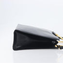 CELINE Hand Bag Leather 2way Black Gold Auth 197456A-3