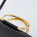 CELINE Hand Bag Leather 2way Black Gold Auth 197456A-8