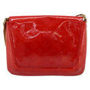 LOUIS VUITTON Monogram Vernis Thompson Street Bag Red Rouge M91094 Auth 197460-2