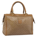 CELINE Macadam Canvas Hand Bag PVC Beige Gold Auth 197461-1