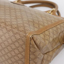 CELINE Macadam Canvas Hand Bag PVC Beige Gold Auth 197461-9