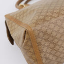 CELINE Macadam Canvas Hand Bag PVC Beige Gold Auth 197461-14