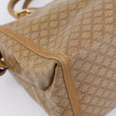 CELINE Macadam Canvas Hand Bag PVC Beige Gold Auth 197461-16