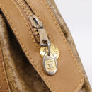 CELINE Macadam Canvas Hand Bag PVC Beige Gold Auth 197461-10