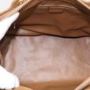 CELINE Macadam Canvas Hand Bag PVC Beige Gold Auth 197461-11