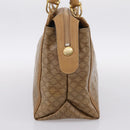 CELINE Macadam Canvas Hand Bag PVC Beige Gold Auth 197461-4
