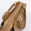 CELINE Macadam Canvas Hand Bag PVC Beige Gold Auth 197461-6