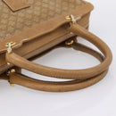 CELINE Macadam Canvas Hand Bag PVC Beige Gold Auth 197461-7