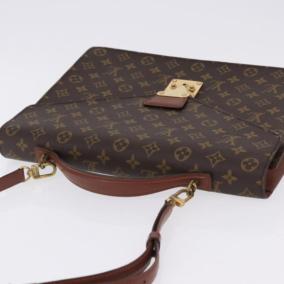 LOUIS VUITTON Monogram Porte Documents Bandouliere Bag M53338 LV Auth 197463A