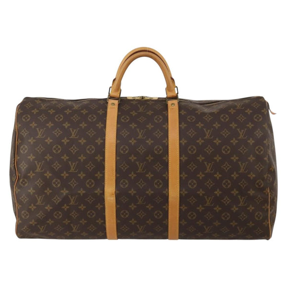 LOUIS VUITTON Monogram Keepall 60 Boston Bag M41422 LV Auth 197464A