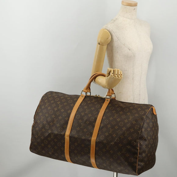 LOUIS VUITTON Monogram Keepall 60 Boston Bag M41422 LV Auth 197464A