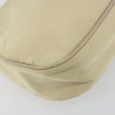 PRADA Shoulder Bag Nylon Ivory Gold Auth 197466A-15