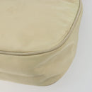 PRADA Shoulder Bag Nylon Ivory Gold Auth 197466A-16