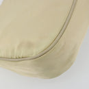 PRADA Shoulder Bag Nylon Ivory Gold Auth 197466A-17