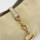 PRADA Shoulder Bag Nylon Ivory Gold Auth 197466A-9