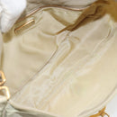 PRADA Shoulder Bag Nylon Ivory Gold Auth 197466A-11