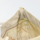 PRADA Shoulder Bag Nylon Ivory Gold Auth 197466A-20