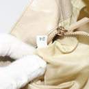 PRADA Shoulder Bag Nylon Ivory Gold Auth 197466A-12