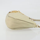 PRADA Shoulder Bag Nylon Ivory Gold Auth 197466A-3
