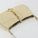 PRADA Shoulder Bag Nylon Ivory Gold Auth 197466A-6