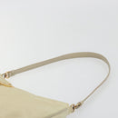 PRADA Shoulder Bag Nylon Ivory Gold Auth 197466A-8