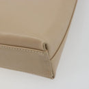 Salvatore Ferragamo Gancini Shoulder Bag Leather Beige Gold Auth 197467-16
