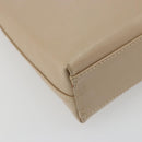 Salvatore Ferragamo Gancini Shoulder Bag Leather Beige Gold Auth 197467-17