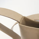 Salvatore Ferragamo Gancini Shoulder Bag Leather Beige Gold Auth 197467-9