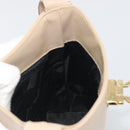Salvatore Ferragamo Gancini Shoulder Bag Leather Beige Gold Auth 197467-19